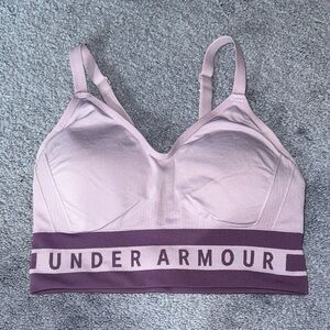Under Armour Women's Light Pink and Purple Sports Bra